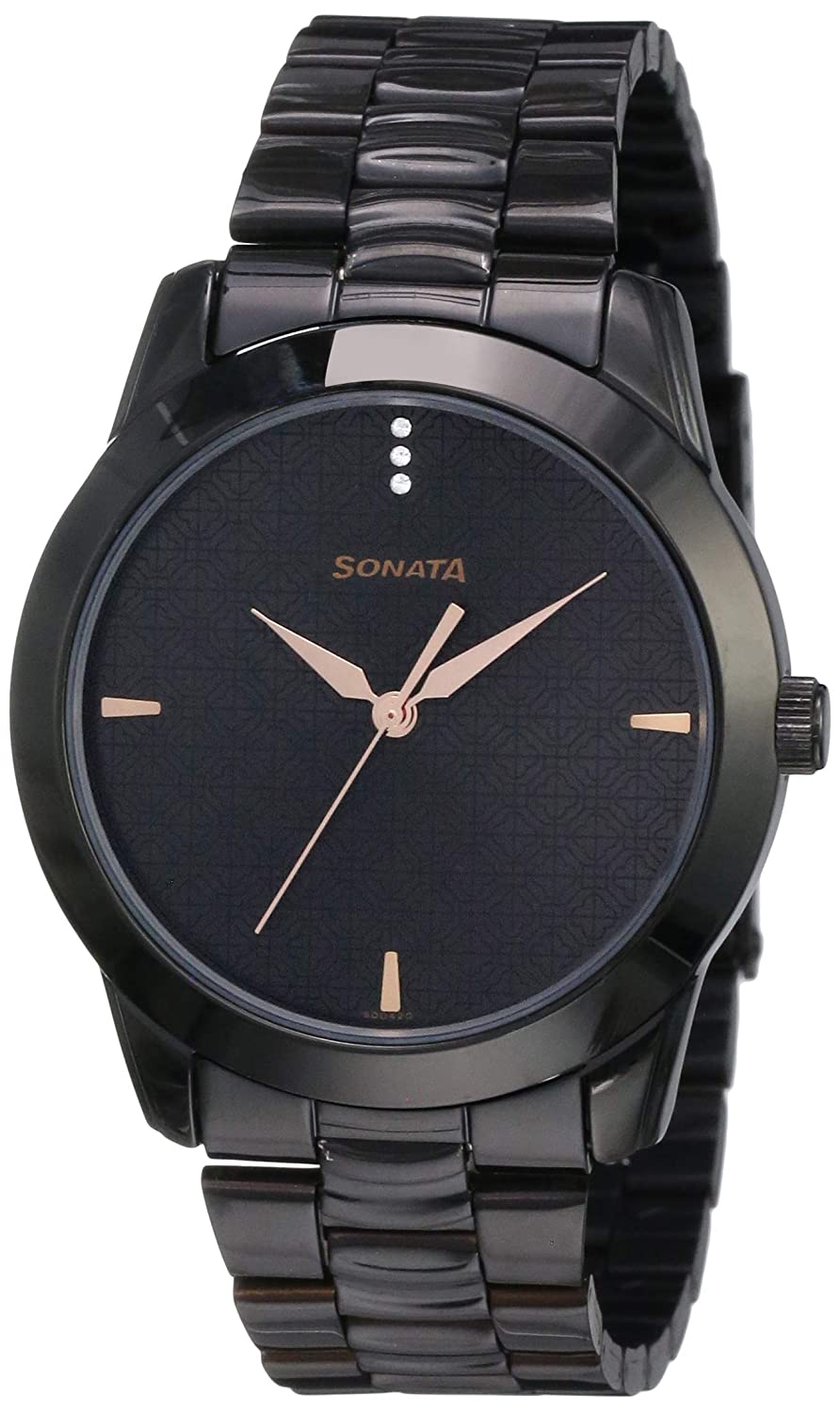 sonata formal analog black dial mens watch nm7924nm01 nn7924nm01 1